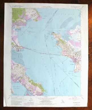 San Quentin California Richmond Tiburon USGS Topo Map 1980