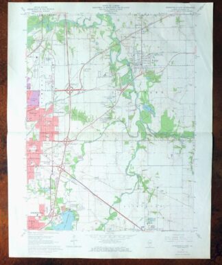 Springfield East Illinois Sherman USGS Topo Map 1973 Vintage