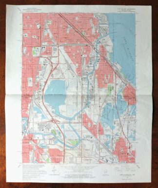 Lake Calumet Illinois Chicago Hammond USGS Topo Map 1966