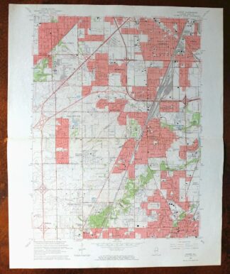 Harvey Illinois Chicago Heights Dolton USGS Topo Map 1965