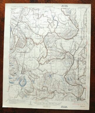 Marks Mississippi Jonestown Lula USGS Topo Map 1935 Antique