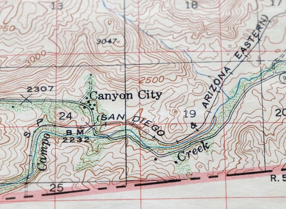 Potrero California Morena Village Tecate USGS Topo Map 1954 - Image 3