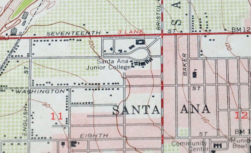 Anaheim California Santa Ana Garden Grove USGS Topo Map 1956 - Image 3