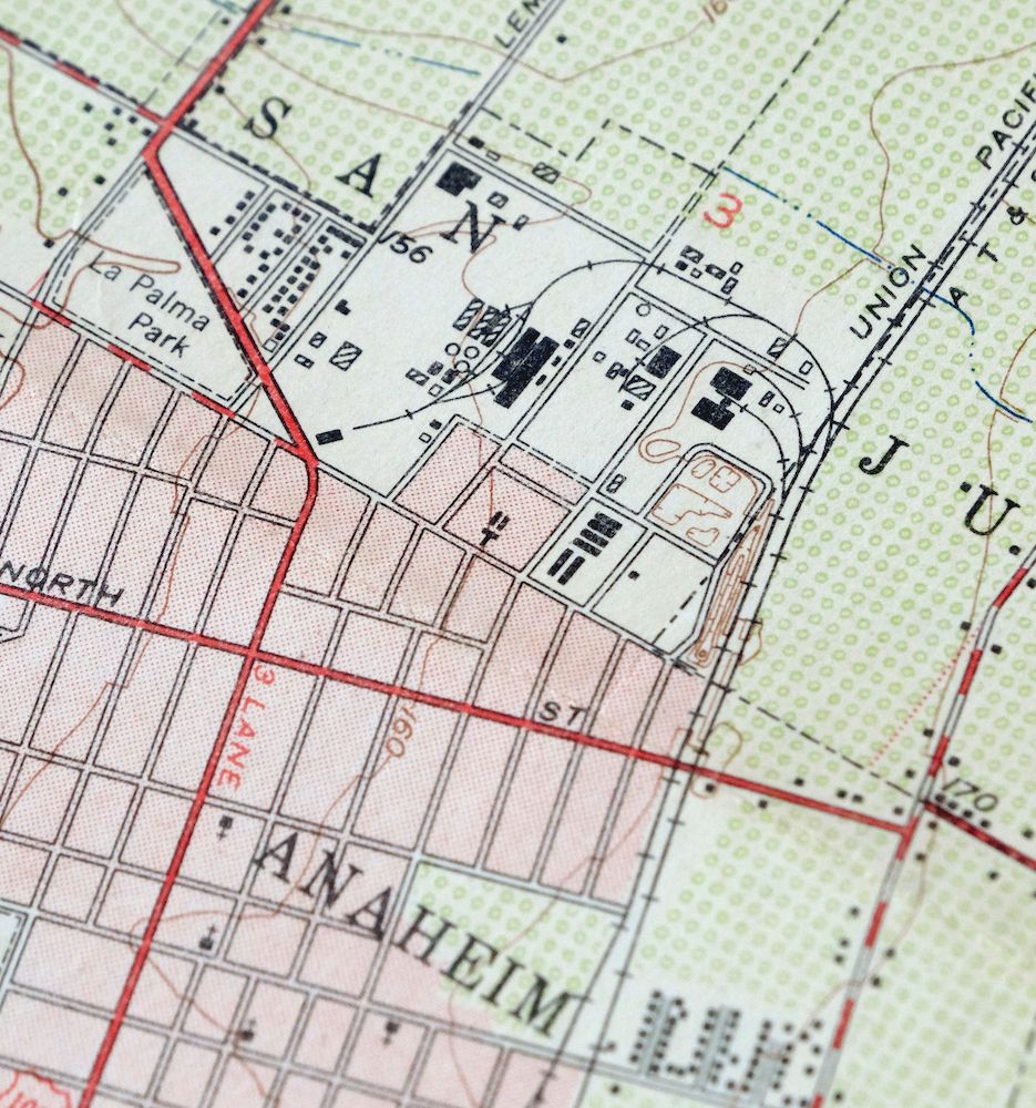 Anaheim California Santa Ana Garden Grove USGS Topo Map 1956 - Image 5