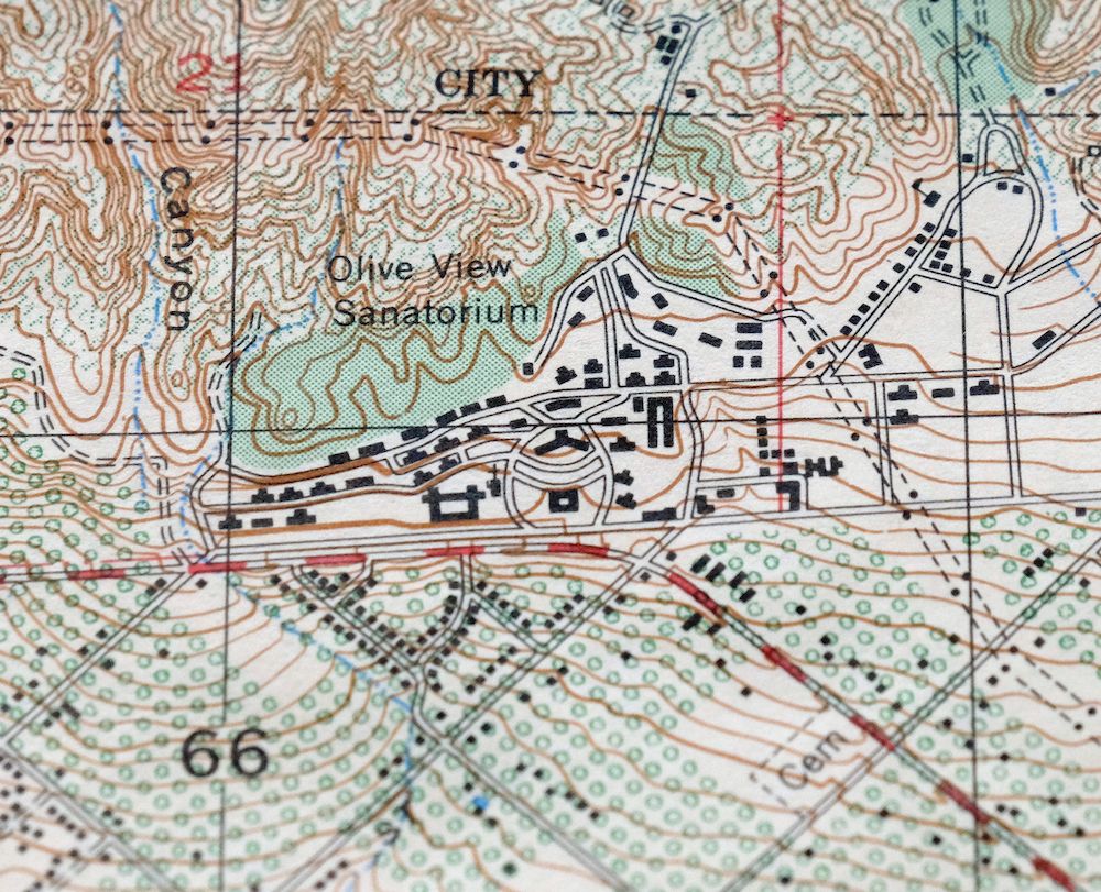 San Fernando California Angeles NF USGS Topographic Map 1955 - Image 4
