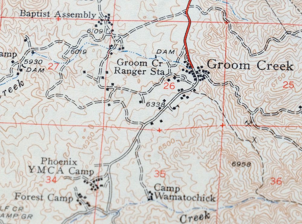 Mount Union Arizona Prescott NF Mayer USGS Topo Map 1949 - Image 3