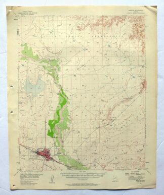 Winslow Arizona USGS 15-Min Topographic Map 1958 Vintage