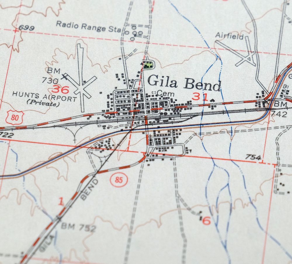 Gila Bend Arizona Bosque USGS 15-Min Topo Map 1955 Vintage - Image 4