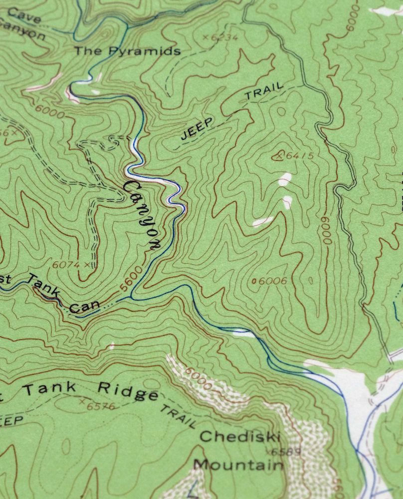 Chediski Peak Arizona Cibecue USGS Topo Map 1963 Vintage - Image 3
