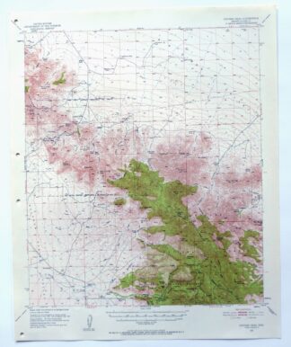 Cochise Head Arizona USGS 15-Min Topo Map 1957 Vintage
