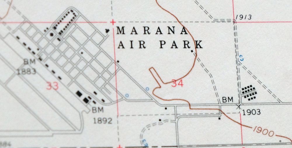 Red Rock Arizona Picacho Peak Marana USGS Topo Map 1965 - Image 2