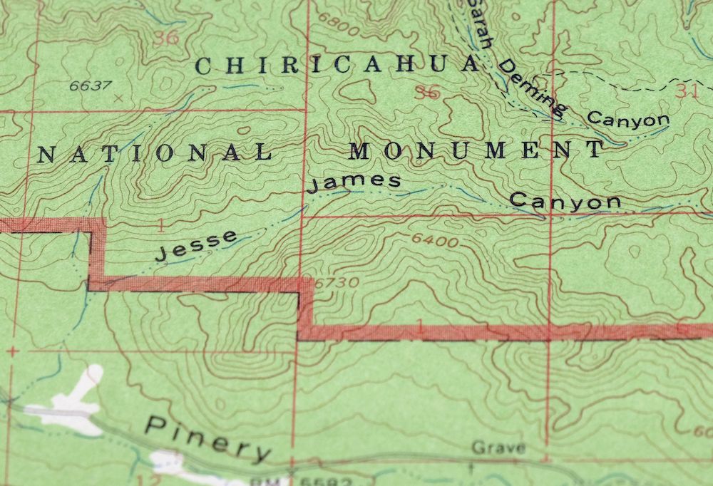 Chiricahua Peak Arizona Coronado NF USGS Topo Map 1962 - Image 4