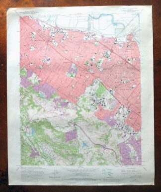 Palo Alto California Redwood City Ladera USGS Topo Map 1969