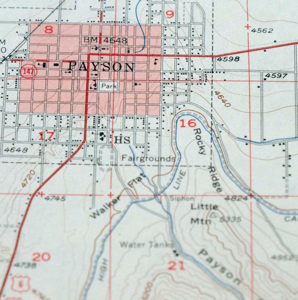 Provo Utah Uinta NF Spanish Fork USGS Topo Map 1959 Vintage - Image 3