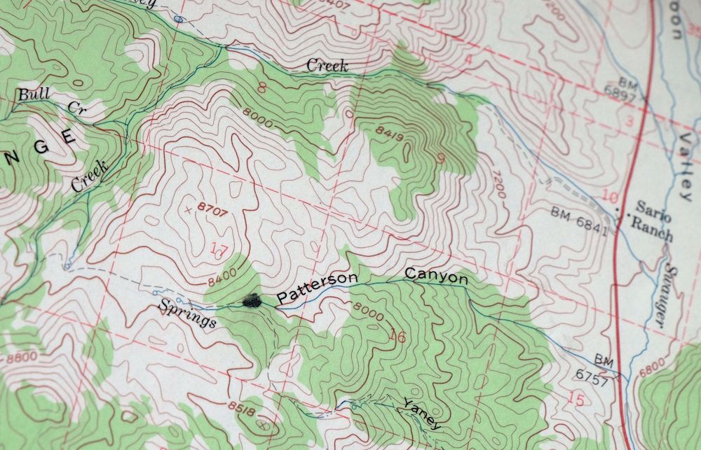Fales Hot Springs California USGS Topo Map 1971 Vintage - Image 3