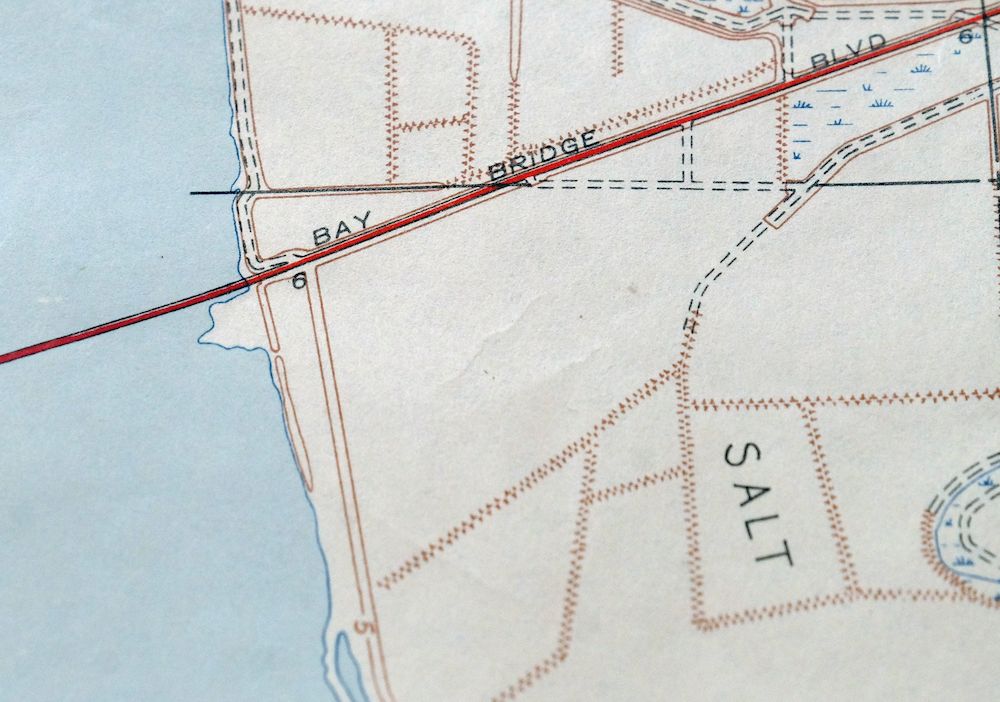 Redwood Point California Fremont Hayward USGS Topo Map 1948 - Image 2
