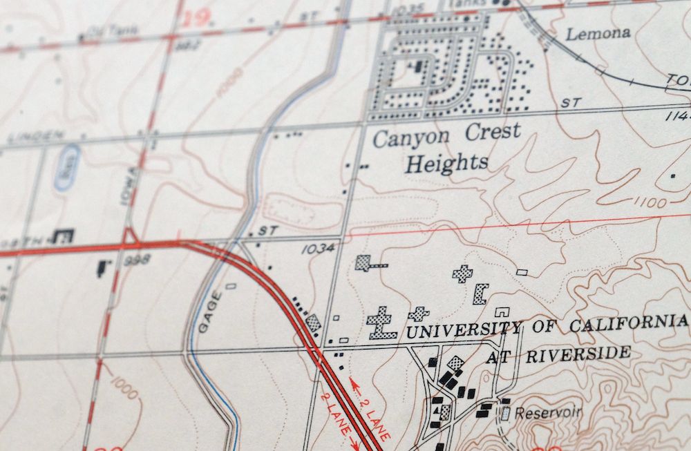 Riverside East California Edgemont USGS Topographic Map 1955 - Image 4