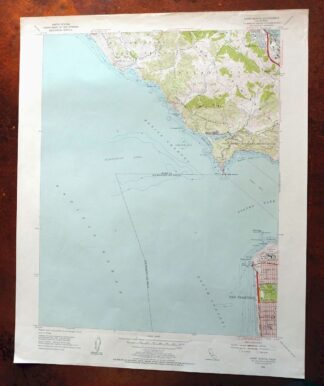 Point Bonita California Sausalito USGS Topographic Map 1955