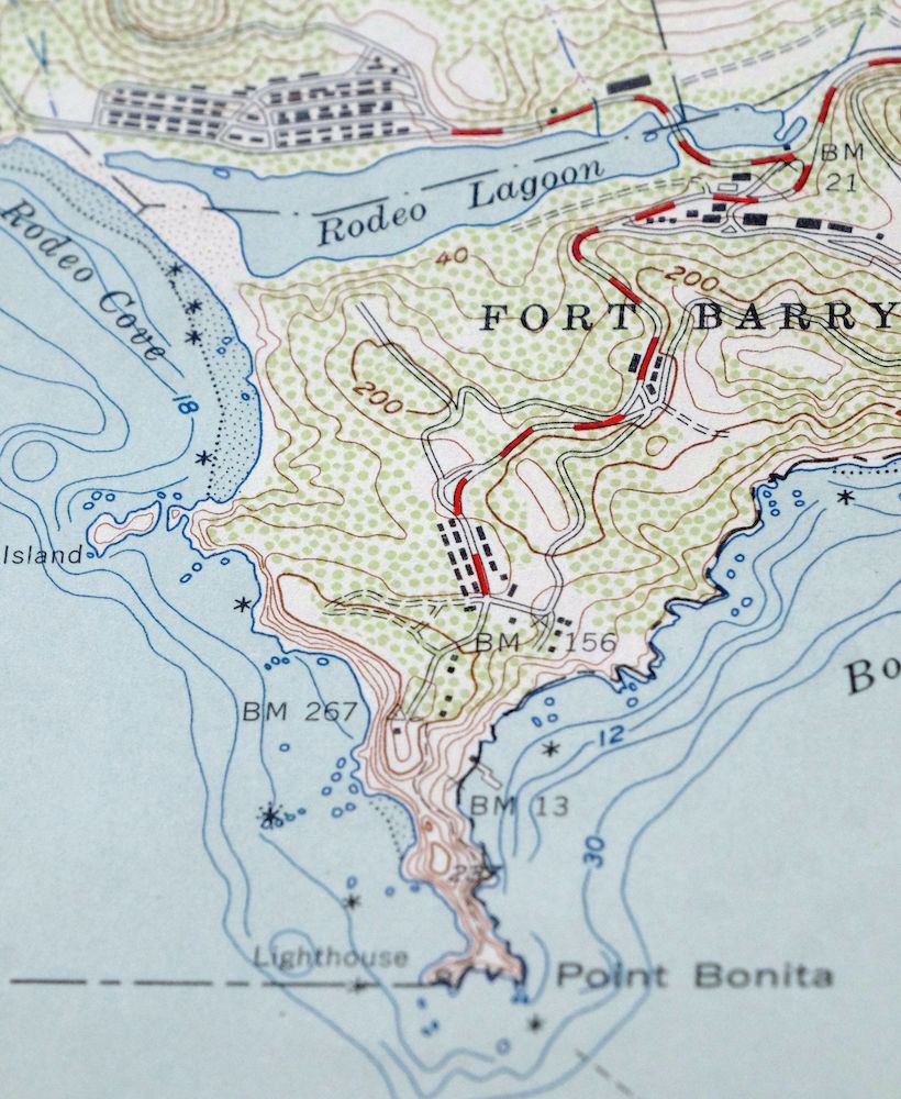 Point Bonita California Sausalito USGS Topographic Map 1955 - Image 4