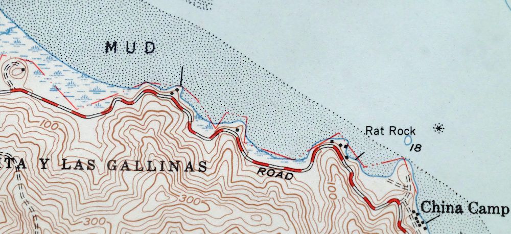 Petaluma Point California Novato USGS Topographic Map 1951 - Image 3