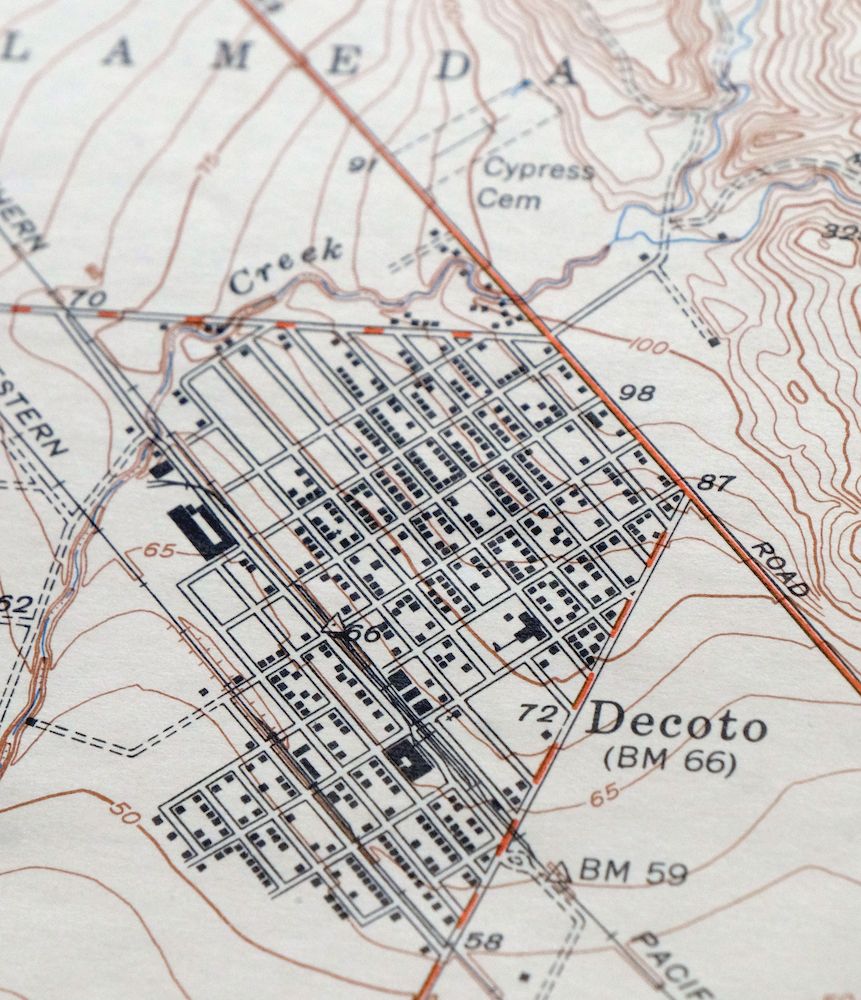 Newark California Fremont Hayward USGS Topo Map 1948 Vintage - Image 3