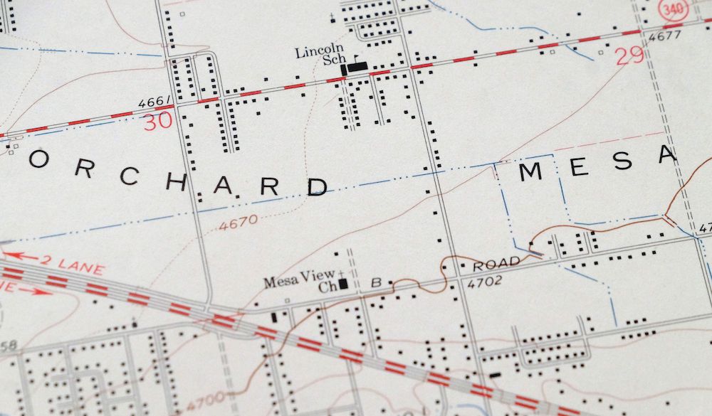 Grand Junction Colorado Redlands USGS Topo Map 1964 Vintage - Image 3