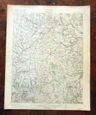 Seaman Ohio West Union West Union USGS Topo Map 1918 Antique