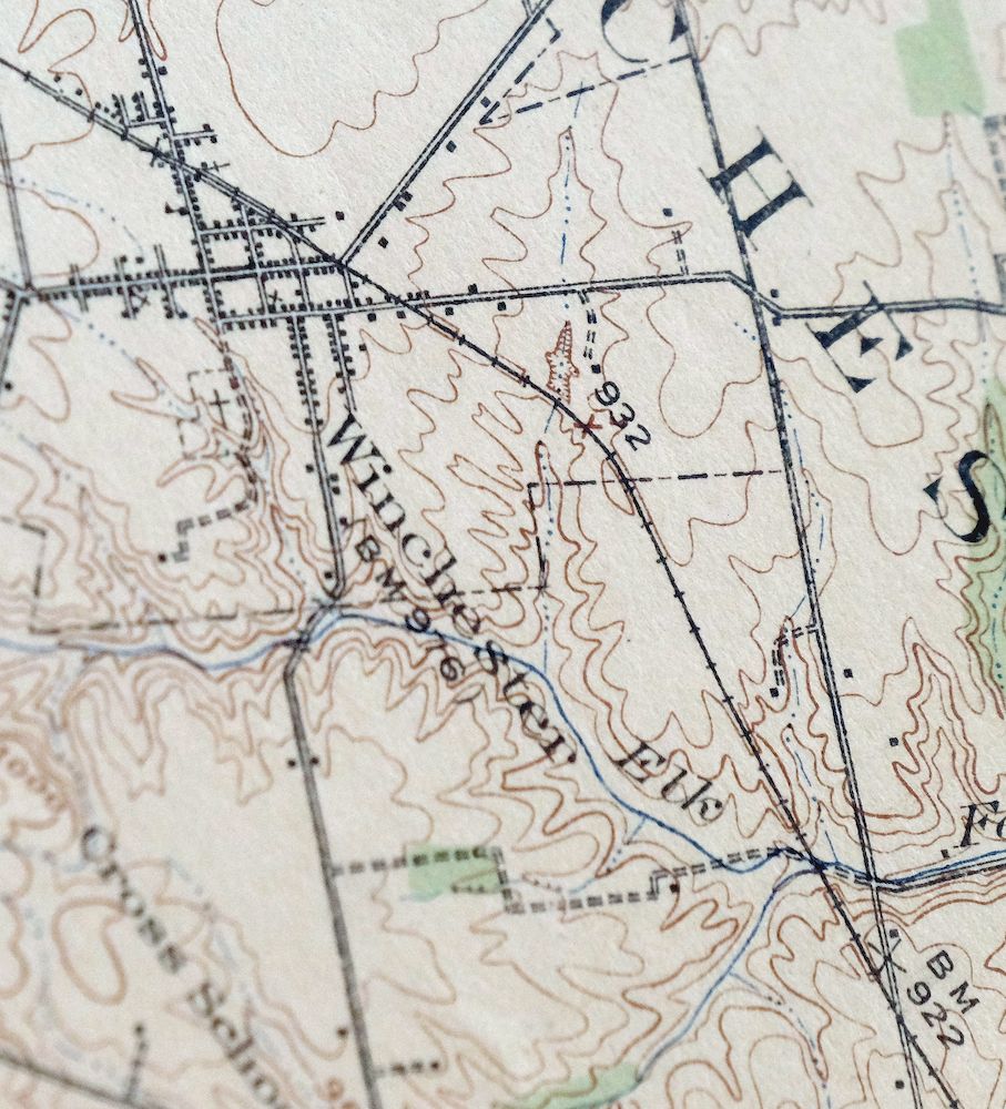 Seaman Ohio West Union West Union USGS Topo Map 1918 Antique - Image 3