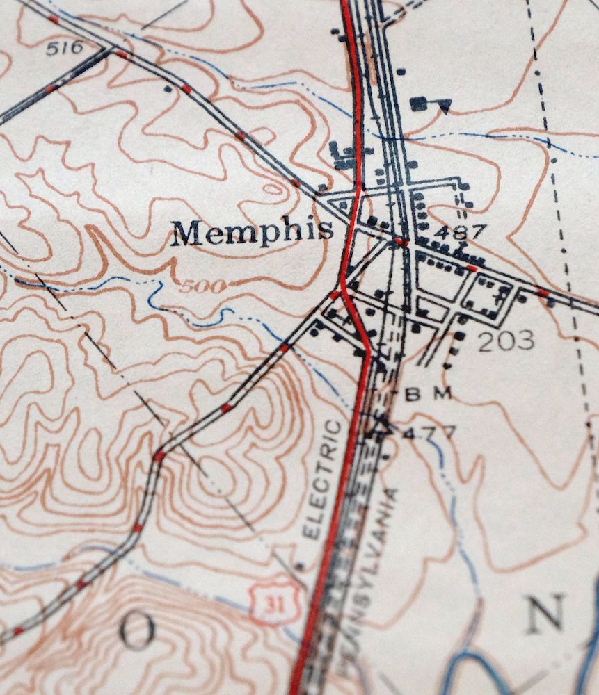 Speed Indiana Clarksville Memphis USGS Topographic Map 1947 - Image 3