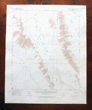 Granite Mountains Arizona USGS 15-Min Topo Map 1966 Vintage