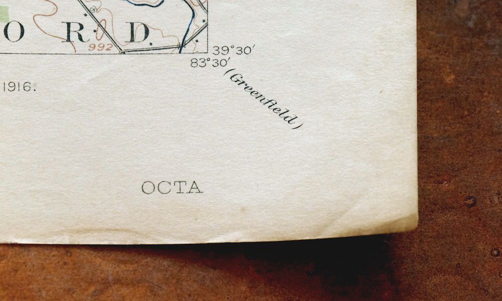 Octa Ohio Sabina Jamestown USGS 15-Min Topo Map 1916 Antique - Image 5