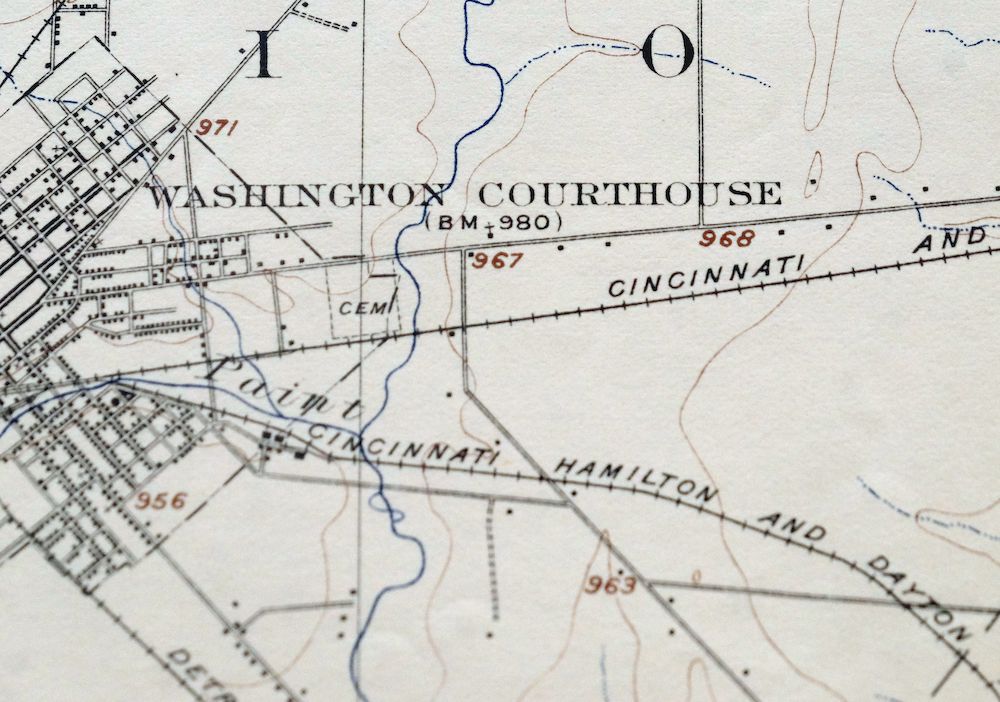 Mount Sterling Ohio Washington Midway USGS Topo Map 1925 - Image 3