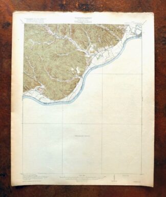 Garrison Kentucky Portsmouth York USGS Topo Map 1918 Antique