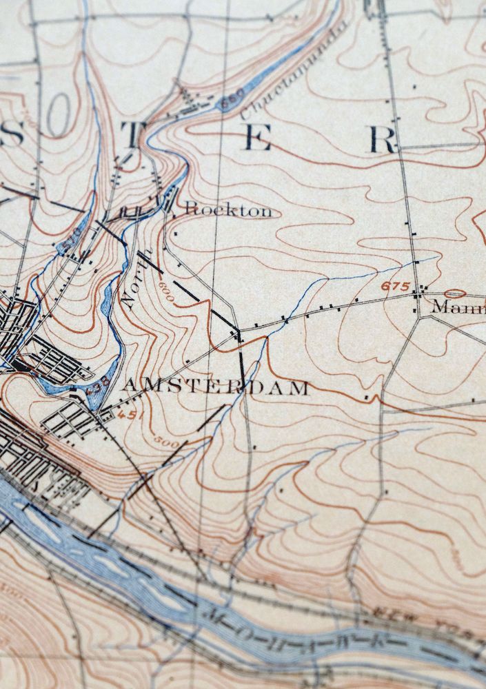 Amsterdam New York Rotterdam Hagaman USGS Topo Map 1912 - Image 2