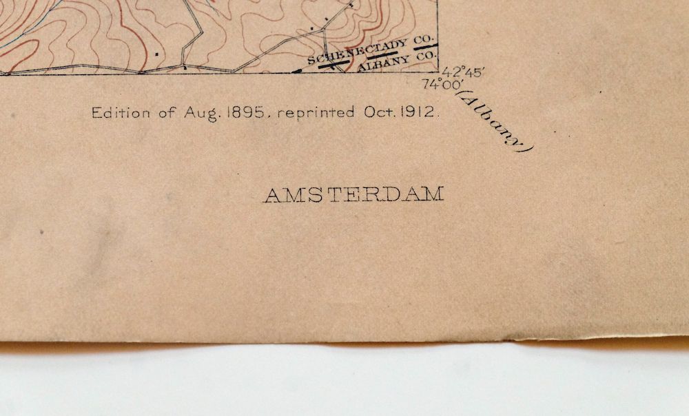 Amsterdam New York Rotterdam Hagaman USGS Topo Map 1912 - Image 4