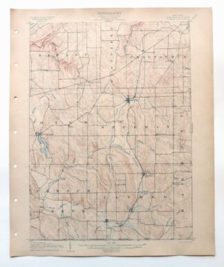 Clymer New York Mayville Sherman USGS Topo Map 1905 Antique
