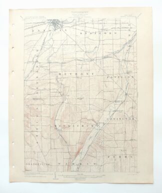 Batavia New York Le Roy Warsaw USGS Topo Map 1904 Antique