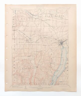Canandaigua New York Victor Holcomb USGS Topo Map 1911
