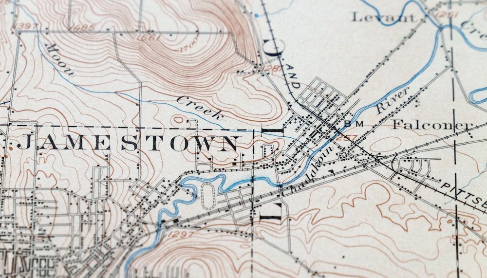 Jamestown New York Falconer Frewsburg USGS Topo Map 1905 - Image 3