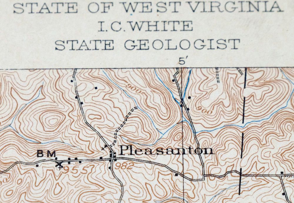 Pomeroy Ohio Middleport Mason USGS Topo Map 1907 Antique - Image 5