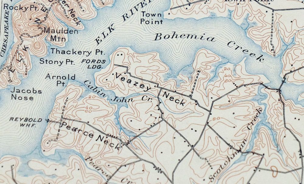 Dover Delaware Bombay Hook NWR Middletown USGS Topo Map 1906 - Image 3