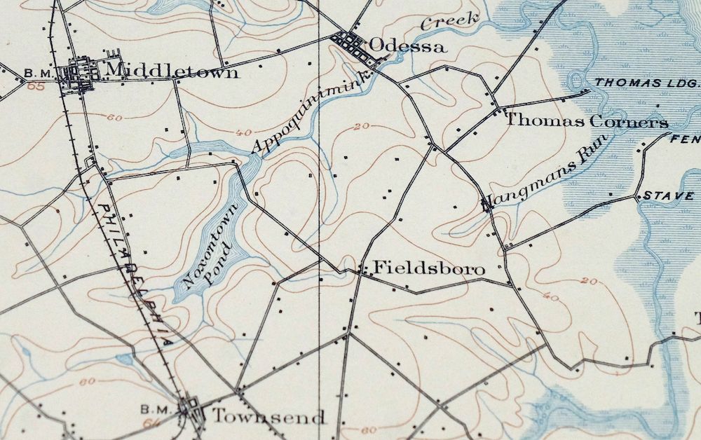 Dover Delaware Bombay Hook NWR Middletown USGS Topo Map 1906 - Image 5