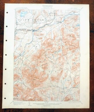 Ausable New York Au Sable Forks USGS Topo Map 1909 Antique