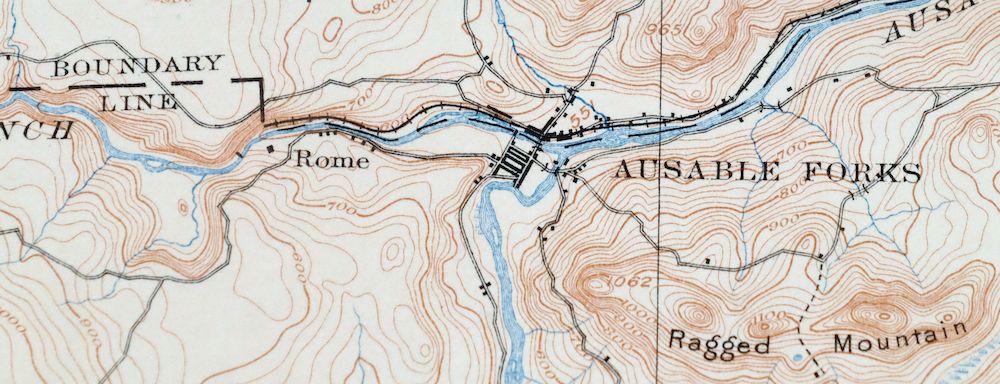 Ausable New York Au Sable Forks USGS Topo Map 1909 Antique - Image 6