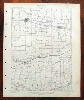 Brockport New York Spencerport Bergen USGS Topo Map 1909