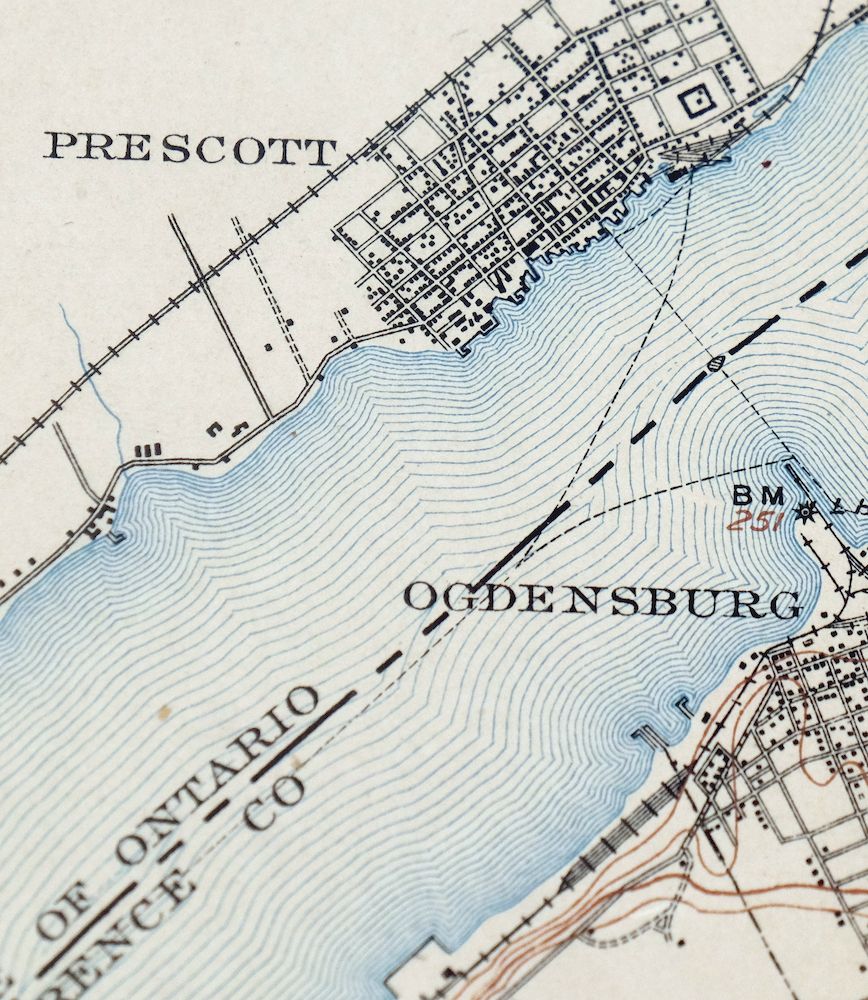 Brier Hill New York Ogdensburg Morristown USGS Topo Map 1906 - Image 2