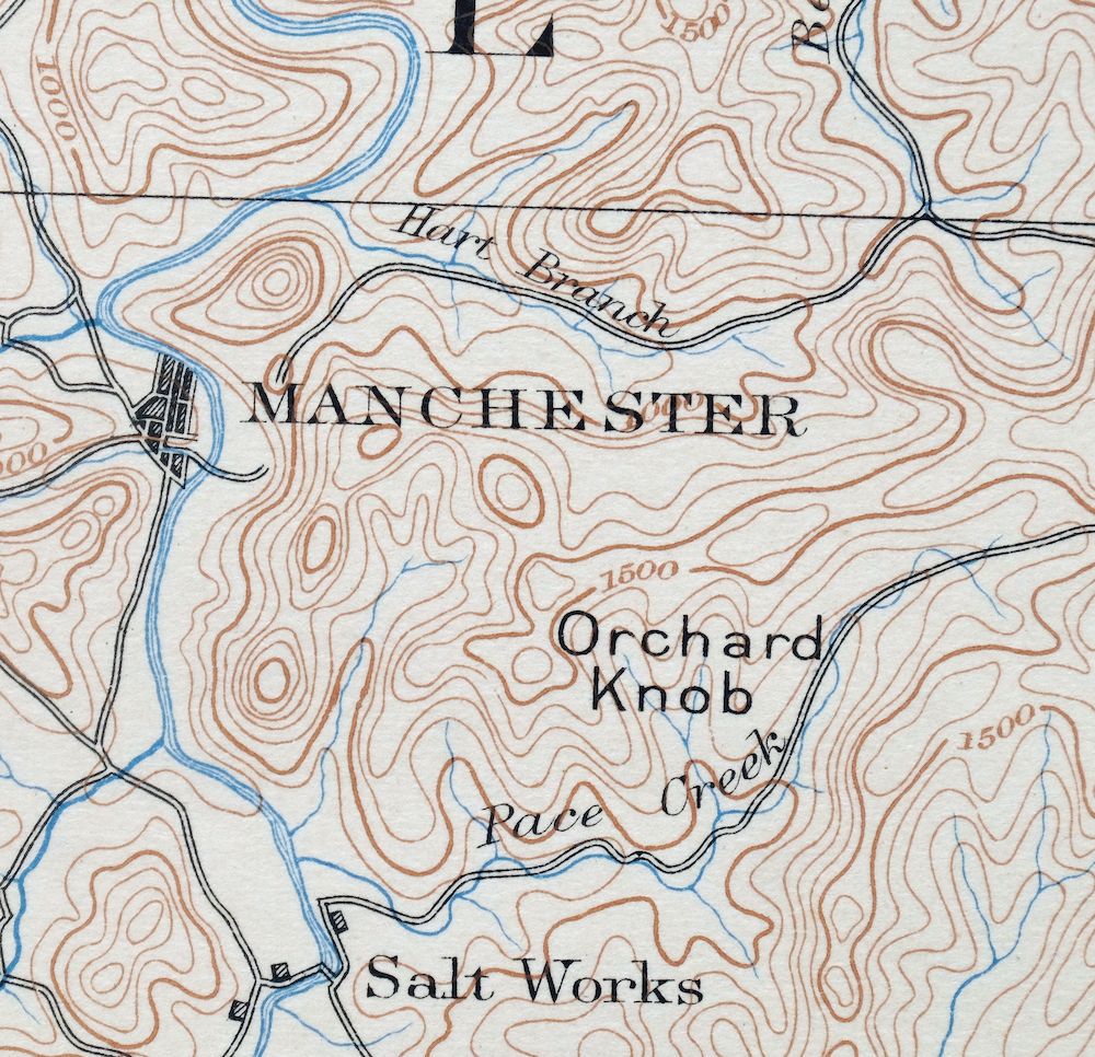 Manchester Kentucky Booneville McKee USGS Topo Map 1917 - Image 3