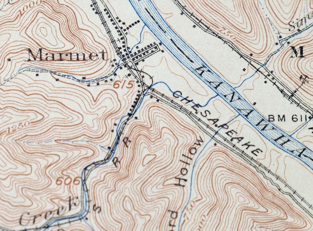 Peytona West Virginia Marmet Belle USGS Topographic Map 1911 - Image 4