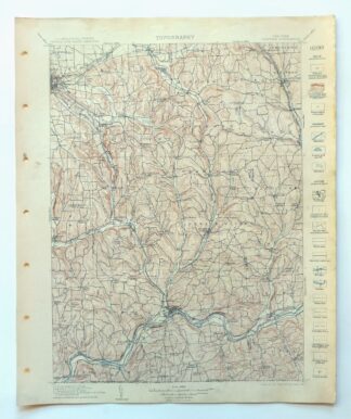 Catatonk New York Ithaca Endicott USGS Topo Map 1908 Antique