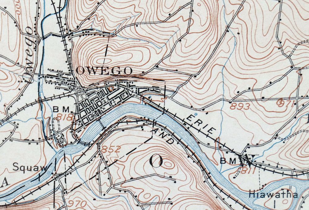 Catatonk New York Ithaca Endicott USGS Topo Map 1908 Antique - Image 7